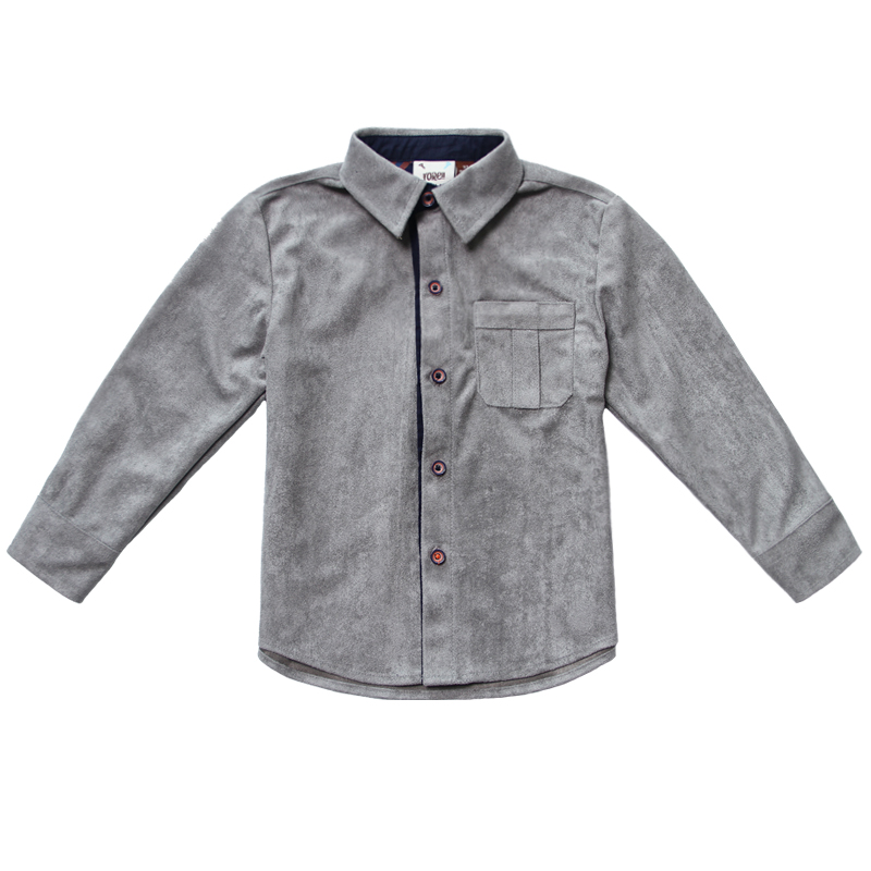 L/S Grey Suede Shirt 617-GY — foreaxelandhudson